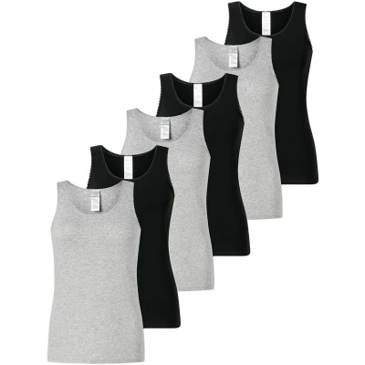 Afbeelding van Schiesser 6ER PACK 95/5 Modern Hemd, Dames, Maat: 42, Schwarz grau