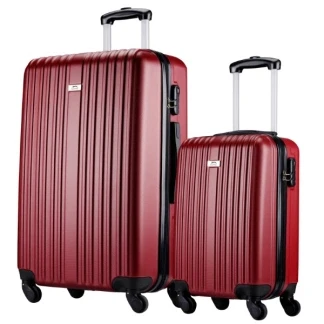 Afbeelding van Slazenger Kofferset 2 Delig Handbagage Trolley 26L en Ruimbagage Koffer 71L Bordeauxrood