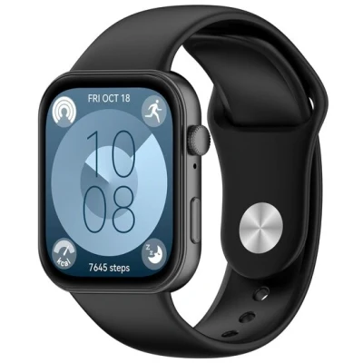 Afbeelding van Siliconen sportband Zwart Huawei Fit 3