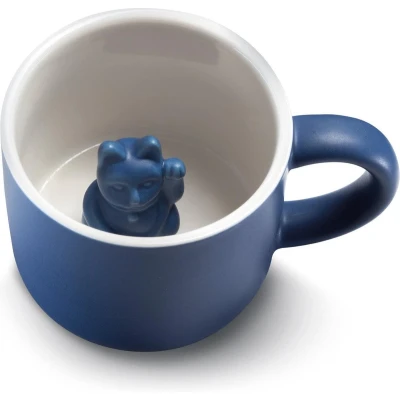 Afbeelding van Donkey Beker Gelukskat Maneki Neko blauw