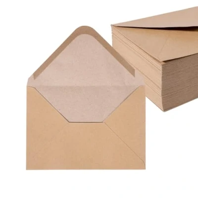 Afbeelding van Noa Home Deco Zelfdichtende enveloppen (100 stuks) Antiek kraftpapier/zonder venster B6 125 x 176 mm, enveloppen, dichtbij, NHD06