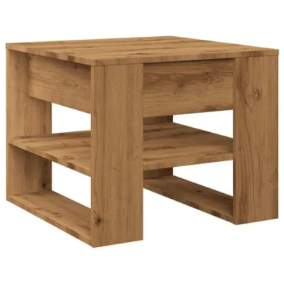 Afbeelding van vidaXL Salontafel 55,5x55x45 cm bewerkt hout artisanaal eikenkleur