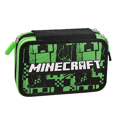 Afbeelding van Minecraft Gevuld Etui 3 ritsen 20 x 13 7 cm Polyester