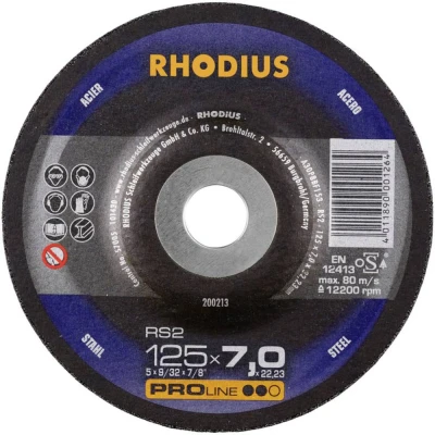 Afbeelding van Rhodius 200253 RS2 Afbraamschijf gebogen Diameter 180 mm Boordiameter 22.23 Staal 1 stuk(s)