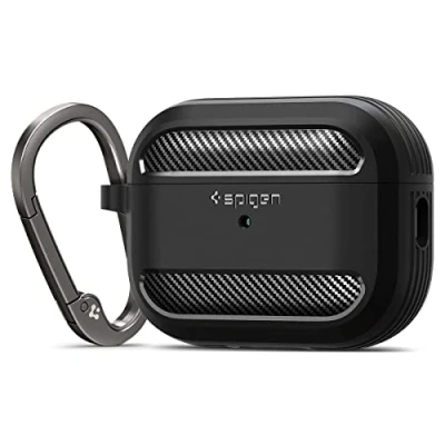 Afbeelding van Spigen Apple AirPods Pro 1/2 hoesje Rugged Armor Zwart