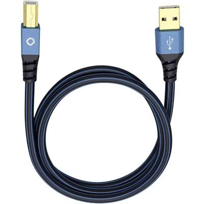 Afbeelding van Oehlbach USB Plus B 2.0 [1x A stekker 1x stekker] 1.00 m Blauw Vergulde steekcontacten