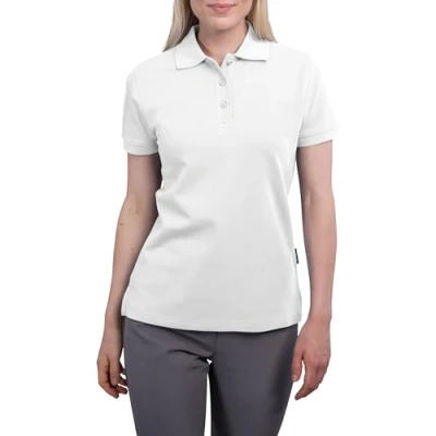 Afbeelding van Women&#039;s Heavy Polo met korte mouwen White S