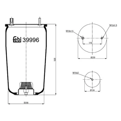Afbeelding van Febi Bilstein Veerbalg 39996