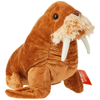 Afbeelding van Wild Republic Pluche walrus knuffel bruin 27 cm Walrussen zeedieren knuffels Speelgoed voor kinderen