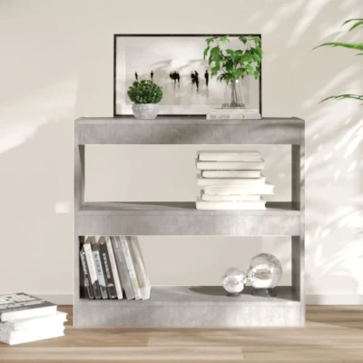 Afbeelding van Boekenkast/kamerscherm 80x30x72 cm betongrijs