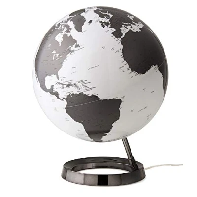 Afbeelding van Globe Bright Houtskool grijs 30cm diameter kunststof voet met verlichting