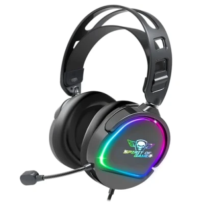 Image de Casque gaming filaire Spirit Of Gamer Pro H6 Noir pour PS Xbox Nintendo Switch et Mac
