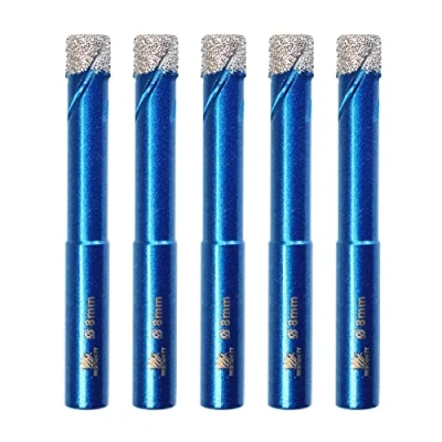 Afbeelding van Set van 5 diamantboren voor tegels 8 mm Puntzaag Gatenzaag keramiek, graniet, porselein, tegels, porseleinen steengoed, metselwerk, marmer, metselwerk.