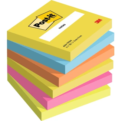 Afbeelding van Memoblok 3M Post it 654 76x76mm Energetic Colours