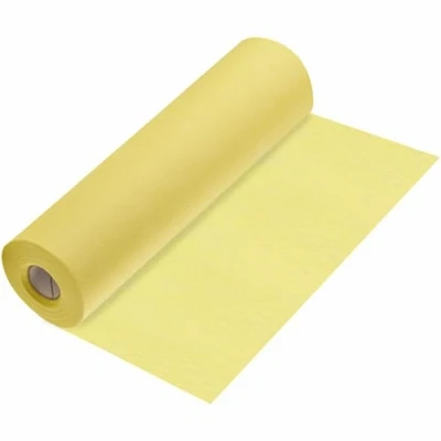 Afbeelding van 100%Mosel Tafelloper van vlies, pastelgeel (30 cm x 25 m), decoratief tafelkleed voor verjaardagen, bruiloften en speciale gelegenheden