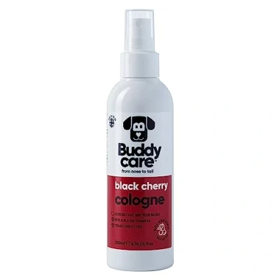 Afbeelding van Buddycare Eau de Cologne voor honden met gedurfde fruitige geur koelt tussen hondenwasbeurten, zure kers, 200 ml (1 stuk)