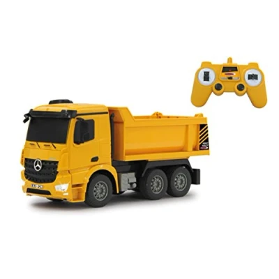 Afbeelding van 1:26 Jamara 405108 RC Vrachtwagen Mercedes Benz Arocs Kiepwagen Geel 2,4GHz Model Kant en Klaar