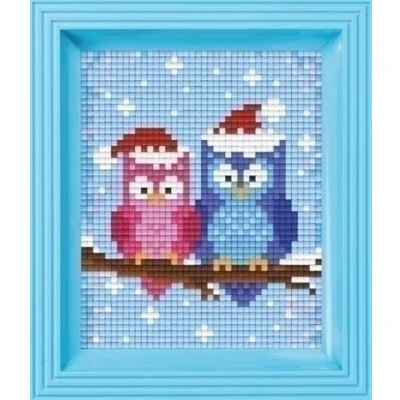 Afbeelding van Pixelhobby Geschenkverpakking kerst uiltjes 31418