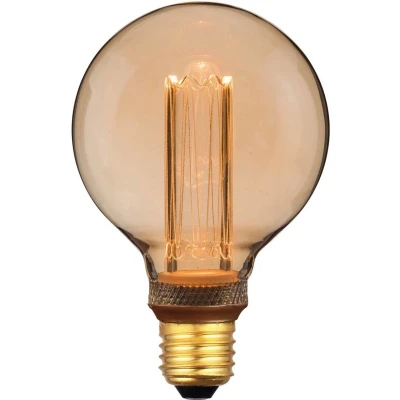 Afbeelding van 5W LED bol gold 9,5cm E27 1800K 3 standen