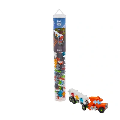 Afbeelding van Plus Vrachtwagen Tube Constructiespeelgoed Set Met Bouwstenen 100 Delige Bouwset Bouwspeelgoed Vanaf 3 Jaar