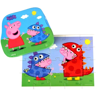 Afbeelding van Veltman uitgevers puzzel peppa pig en george 24st