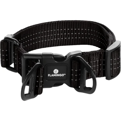 Afbeelding van Flamingo Zorba Halsband Honden Zwart M 40 55cm 32mm 1st 133998