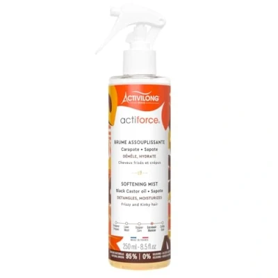Afbeelding van ACTIVILONG Actiforce wasverzachter krullend en kroeshaar verzacht, ontwart, hydrateert 95% natuurlijke ingrediënten Made in France 250 ml