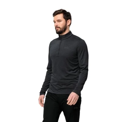 Afbeelding van Jack Wolfskin SKY Thermal HZ Longsleeve, Heren, Maat: XL, Black
