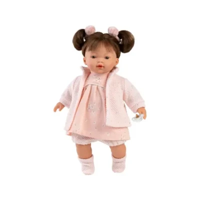 Afbeelding van Llorens Pop Vera Llorona Met Roze jurkje 33cm