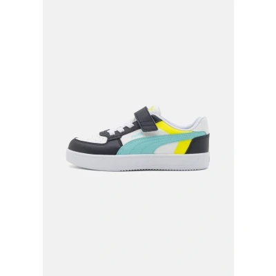 Afbeelding van Puma Caven 2.0 Block Ac+ Ps Sneakers, uniseks, kinderen, White Safe Lake New Navy