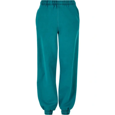 Afbeelding van Urban Classics HIGH Waist Stone Washed Trainingsbroek, Dames, Maat: XS, Watergreen