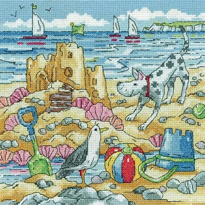 Afbeelding van Heritage Crafts Sandcastle borduren (pakket) 1624A