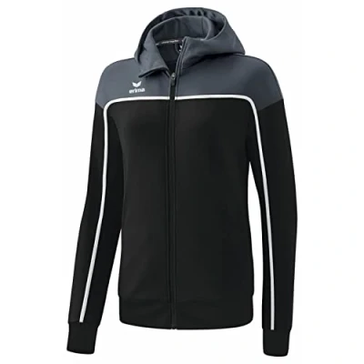 Afbeelding van CHANGE by erima trainingsjack met capuchon dames black grey/slate grey/wit