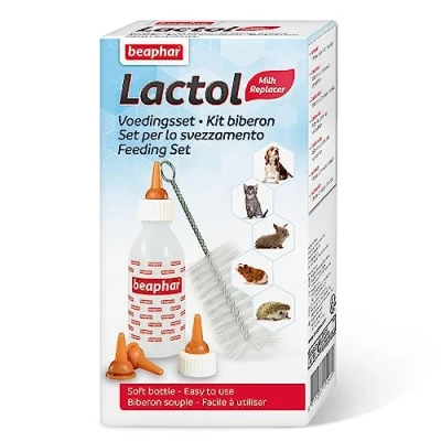 Afbeelding van Beaphar Lactol Voedingsset Inclusief Zuigflesje Melkvervanging per stuk