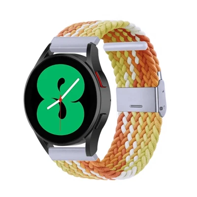 Afbeelding van Garmin Venu / Sq Sq2 2 plus Braided nylon bandje Geel oranje