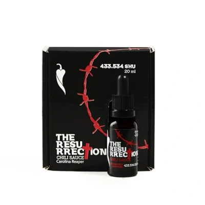 Afbeelding van I LOVE SPICY The Resurrection Chili Saus 20ml, in het laboratorium 433.534 SHU 85% chilipepers Carolina Reaper Piquant 10/5