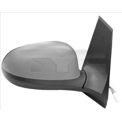 Afbeelding van Buitenspiegel Tyc 310 0143 rechts Met grondlaag voor elek. spiegelverstelling, Bol vormig, Te verwarmen, temperatuursensor FORD: KA Hatchback