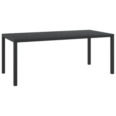 Afbeelding van Tuintafel 185x90x74 cm aluminium en HKC zwart