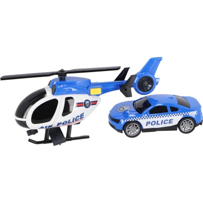 Afbeelding van Rapid Wheels Politiehelikopter En Auto + Licht Geluid