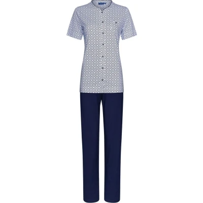 Afbeelding van Katoenen grafische pyjama Pastunette Blauw Maat 38