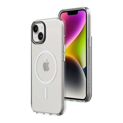 Afbeelding van RHINOSHIELD Transparante hoes compatibel met Magsafe voor [iPhone 14/13] Superieure magnetische sterkte, hoge transparantie en vergeelt niet. Aanpasbaar zwart Contour fotolenzen