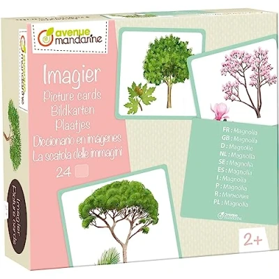 Afbeelding van Avenue Mandarine JE525C Fotobox met 24 meertalige kaarten (vertaling in 10 talen), 11,5 x 12,7 cm, bomen