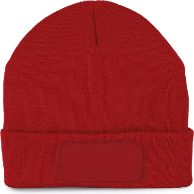 Afbeelding van K up Gerecycleerde muts met patch en Thinsulate voering KP891 Red