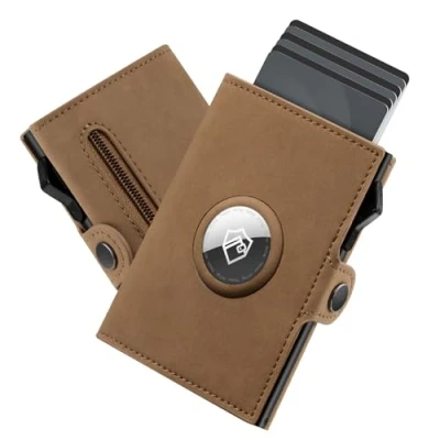 Afbeelding van YESIIW AirTag Leren herenportemonnee met RFID blokkering en creditcardhouder muntvak geldclip, C 03, Modern
