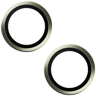 Afbeelding van PanzerGlass Optical Hoop Rings Geschikt voor Apple iPhone 15 / Plus Camera Lens Protector Glas Schokbestendig Krasbestendig met Applicator Groen