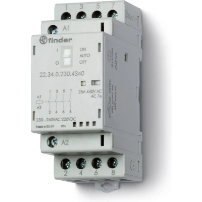 Afbeelding van Finder 22.34.0.230.4740 Installatiezekeringautomaat 1x NC, 3x NO 250 V/AC, 440 V/AC 1 stuk(s)