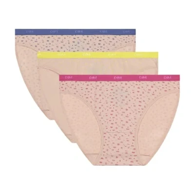 Image de DIM Culotte Femme Les Pockets Coton Confortable x3, Lot Dopamine, S