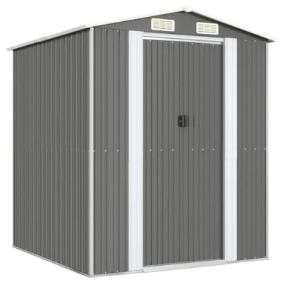 Afbeelding van VidaXL Tuinschuur 192x191x223 cm gegalvaniseerd staal lichtgrijs