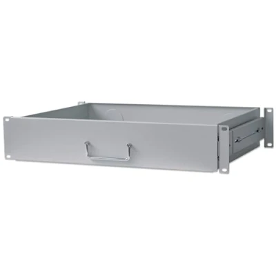 Afbeelding van Intellinet 714921 19 inch Schuiflade voor patchkast 2 HE Geschikt kastdiepte: vanaf 450 mm Grijs wit (RAL 7035)