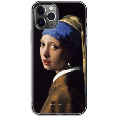 Afbeelding van Case Company® hoesje geschikt voor iPhone 11 Pro The Pearl Earring Soft Cover Telefoonhoesje Bescherming aan alle Kanten en Schermrand